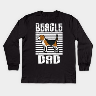 Beagle Dad Proud Dogs Kids Long Sleeve T-Shirt